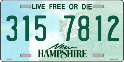 NH license plate 3157812