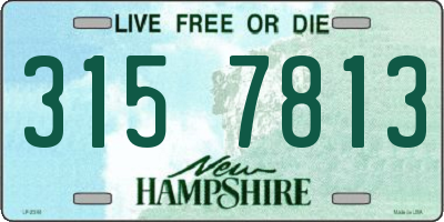 NH license plate 3157813