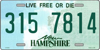 NH license plate 3157814