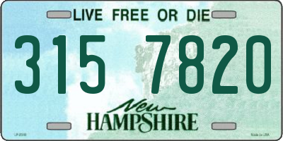 NH license plate 3157820