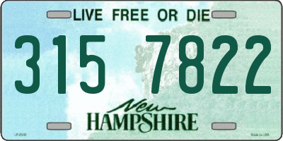 NH license plate 3157822