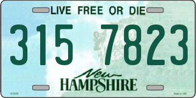 NH license plate 3157823
