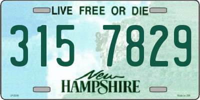 NH license plate 3157829