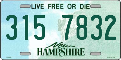 NH license plate 3157832