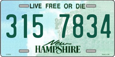 NH license plate 3157834