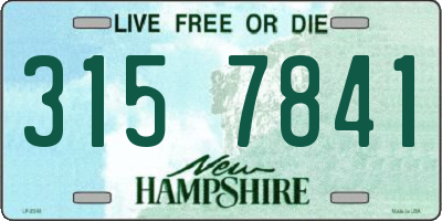 NH license plate 3157841