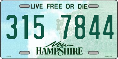 NH license plate 3157844