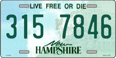 NH license plate 3157846