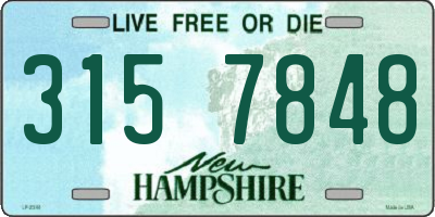 NH license plate 3157848