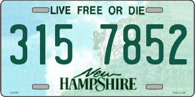 NH license plate 3157852
