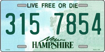 NH license plate 3157854