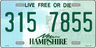 NH license plate 3157855
