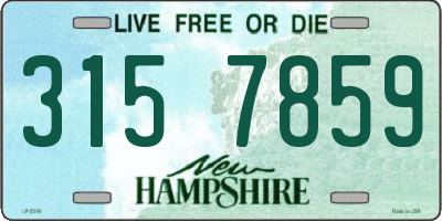 NH license plate 3157859