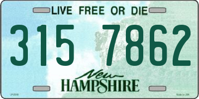 NH license plate 3157862