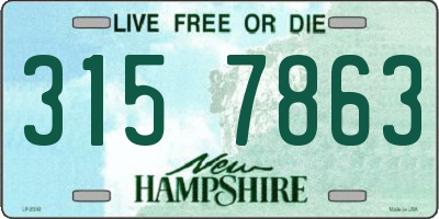 NH license plate 3157863
