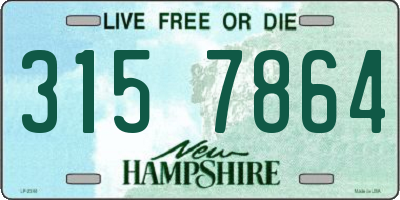 NH license plate 3157864
