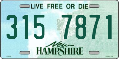 NH license plate 3157871