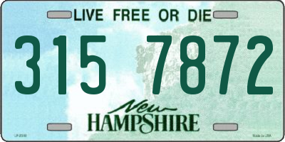 NH license plate 3157872