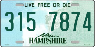 NH license plate 3157874