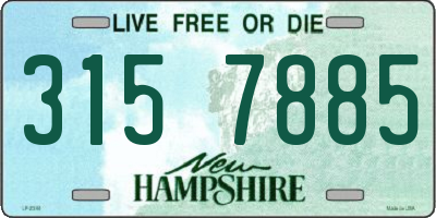 NH license plate 3157885