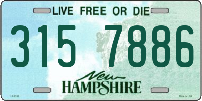 NH license plate 3157886