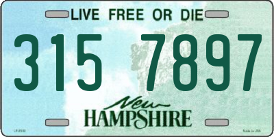 NH license plate 3157897