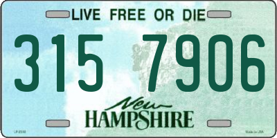 NH license plate 3157906