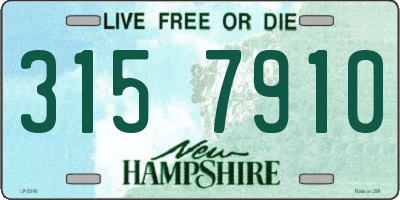 NH license plate 3157910