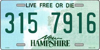 NH license plate 3157916