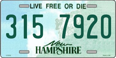 NH license plate 3157920