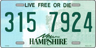 NH license plate 3157924