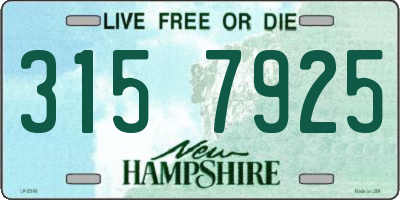 NH license plate 3157925