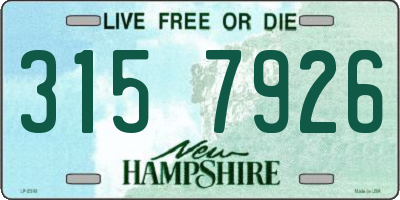 NH license plate 3157926