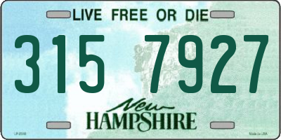 NH license plate 3157927