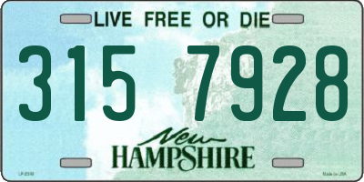 NH license plate 3157928