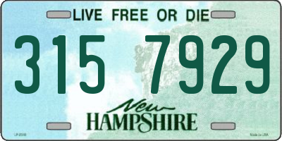NH license plate 3157929