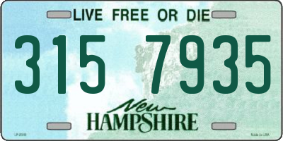 NH license plate 3157935
