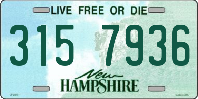 NH license plate 3157936