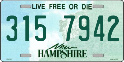 NH license plate 3157942