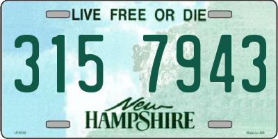 NH license plate 3157943