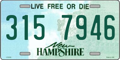 NH license plate 3157946