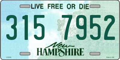 NH license plate 3157952