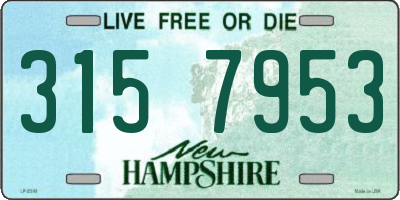 NH license plate 3157953