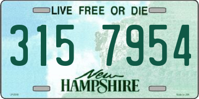 NH license plate 3157954