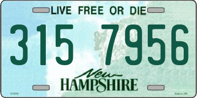 NH license plate 3157956