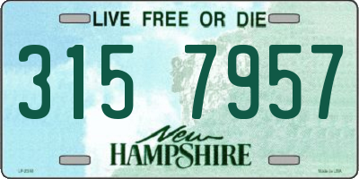 NH license plate 3157957