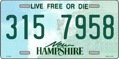 NH license plate 3157958