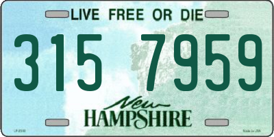 NH license plate 3157959