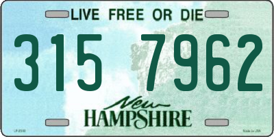 NH license plate 3157962