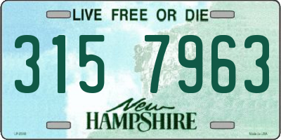 NH license plate 3157963